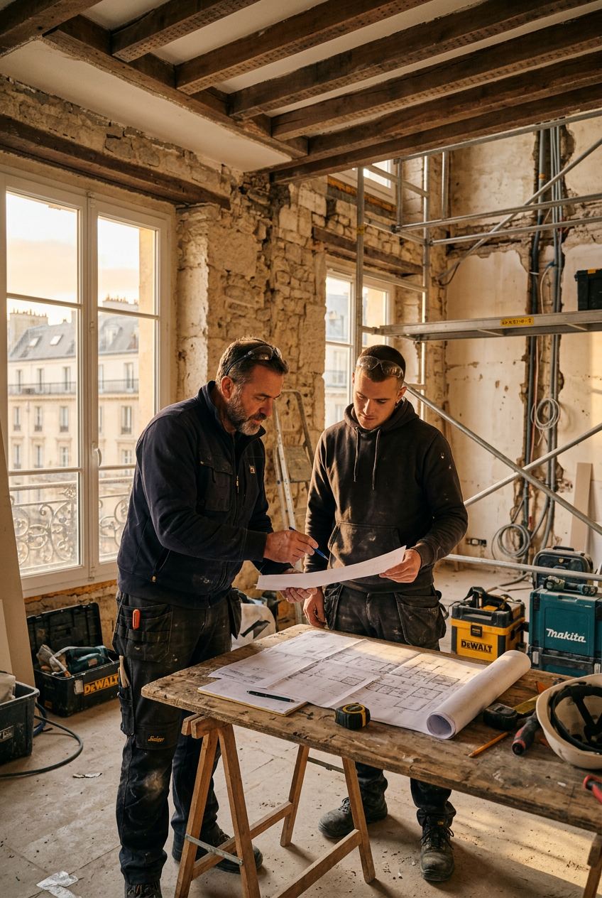 Notre équipe sur chantier